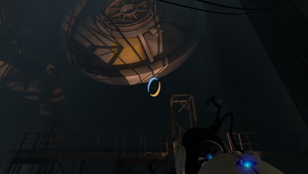 Portal 2 : Sobald Sie beide Schalter betätigt haben, öffnet sich die riesige Luke.